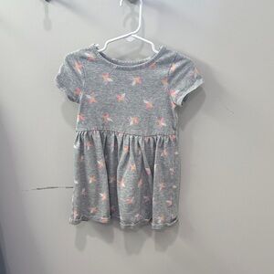 Cat & Jack Gray Dress with Pink Patterns